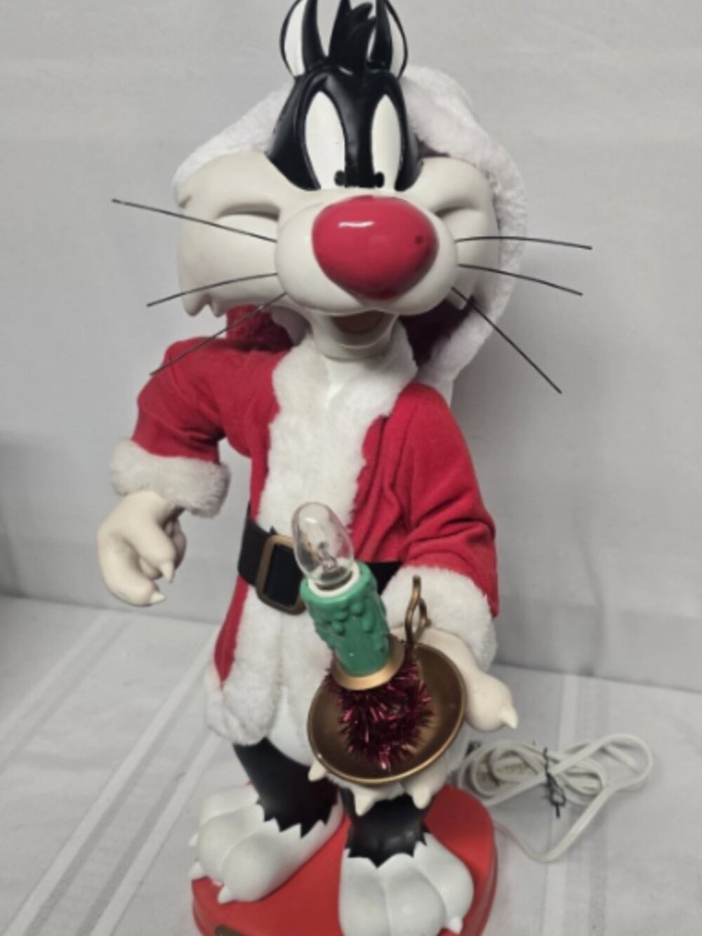Looney Tunes Sylvester Motionette Cat Animated 1997 Christmas Tested- Works